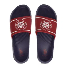 U.S. Polo Assn. Men Printed PU Sliders-11