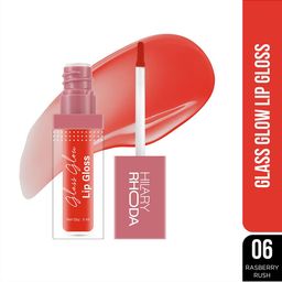 Hilary Rhoda Glass Glow Nourishing & Hydrating Lip Gloss- 5 ml- Raspberry Rush 06-22