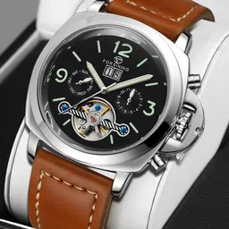 FORSINING Men Dial & Leather Straps Analogue Watch FSG6924M3S1-image-18