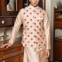 PATR Embroidered BundiWoven Nehru Jacket-53
