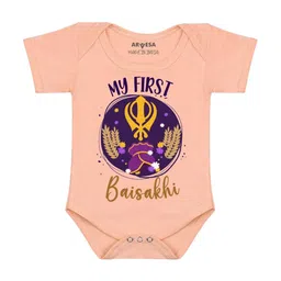Arvesa My First BaisakhiPrinted Romper-10