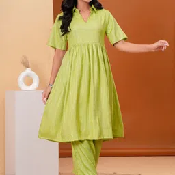 SIDDHANAM Striped Pure Cotton Tunic & Trousers Co-Ords-image-22
