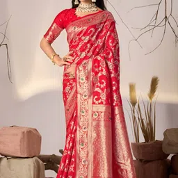 JAINICA Women Woven Design Banarasi Saree-picture-28