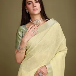 Mitera Zari Woven Solid Saree-picture-42
