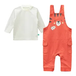 JusCubs Infant Boys Printed Cotton Dungaree With T-Shirt-image-10