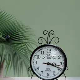 Nutts Black Vintage Table Clock image 4