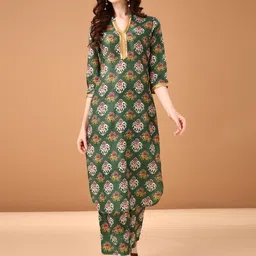 Anouk Printed Pure Cotton Tunic With Trouser Co-Ords-picture-18