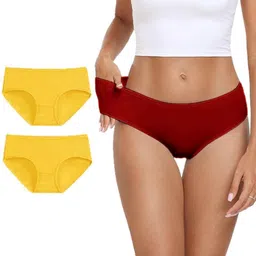 Diving deep Pack Of 3 Cotton High-Rise Hipster Briefs DD112 Y2, M New Pant_ies_3 PC_S-image-40
