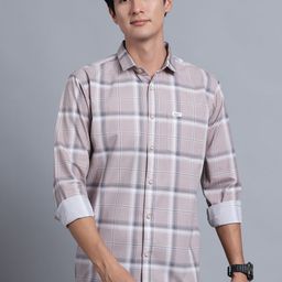 Majestic Man Men Comfort Spread Collar Checked Cotton Slim Fit Casual Shirt-image-22