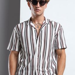 THE BEETEL HOUSE Men Striped Slim Fit Casual Shirt-picture-22