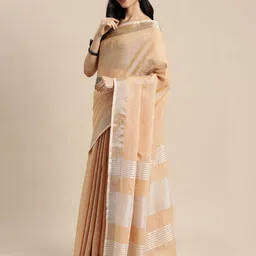 Astita Zari Linen Blend Saree-image-98