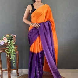 V3 FASHION STUDIO Dyed Ombre Pure Georgette Ready to Wear Saree-image-81