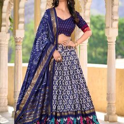 ZIBLON Embellished Patchwork Ready to Wear Lehenga & Blouse With Dupatta-image-67