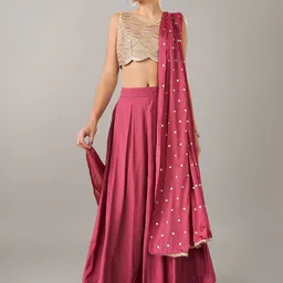 RANGMANCH BY PANTALOONS Embellished Sequinned Ready to Wear Lehenga & Blouse With Dupatta-picture-31