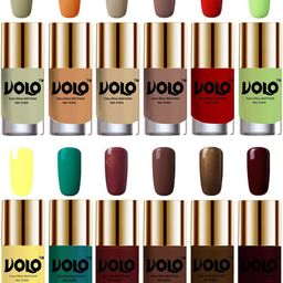 VOLO Set Of 12 Luxury Super Shine Nail Polish - 9.9 ml Each - Combo-No-137-14