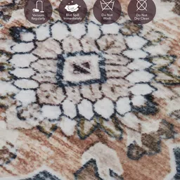 OBSESSIONS Brown & White Printed Anti-Static Floor Runner image 2