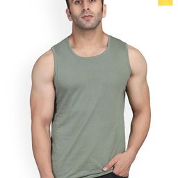 SLOWLORIS Pack Of 2 Round Neck Bio-Wash Gym Vests-picture-47