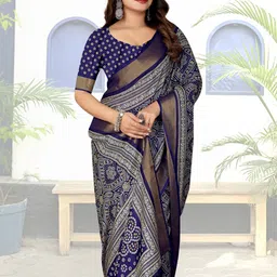 J 6 DESIGNER Ethnic Motifs Woven Design Bandhani Saree-picture-17