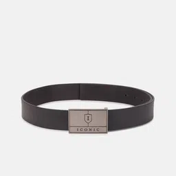 Iconic Men Textured Leather Belt-image-68