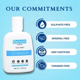 Renon Set Of 3 Vitamin C & Snail Mucin 97 Hydrating Facewash - 100 ml Each image 2