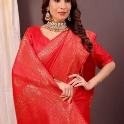 Moda Rapido Ethnic Motifs Zari Silk Cotton Kanjeevaram Saree-picture-25