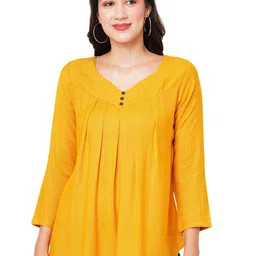 G0-4 IT Gathered or Pleated V-Neck Top-picture-33