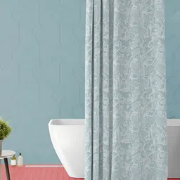 ArtzFolio Blue Printed Waterproof Shower Curtain-image-62