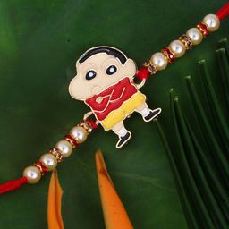 Vighnaharta Gold Plated Shin Chan Thread Rakhi-image-31