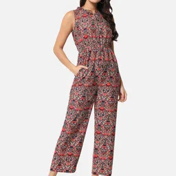 OTIRA Women Printed Sleeveless Basic Jumpsuit-image-17