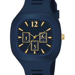 THE SHOPOHOLIC Men Dial & Straps Analogue Watch Square Blue-image-54