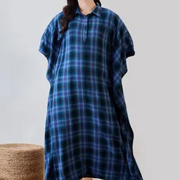 The Kaftan Company Checked Nightdress-image-51