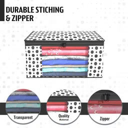 Kuber Industries White & Red 4 Pieces Printed Foldable Multi Utility Organisers image 5