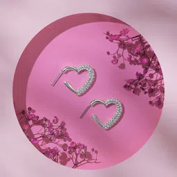 Accessorize Heart Shaped Hoop Earrings-image-25