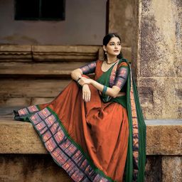 MANMOHITSAREE Semi-Stitched Silk Lehenga & Unstitched Blouse With Dupatta image 2