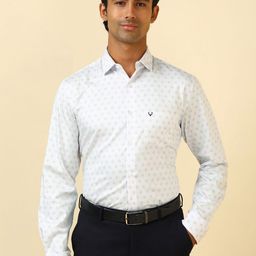Allen Solly Slim Fit Floral Printed Pure Cotton Formal Shirt-picture-48