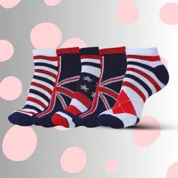 MJE Men Pack Of 5 Patterned Cotton Ankle Length Socks-image-6