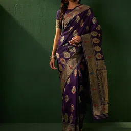 DIVASTRI Woven Design Zari Designer Banarasi Saree-image-27