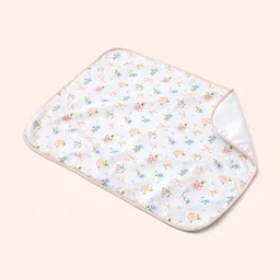 Fancy Fluff White & Pink Cotton Water Resistant Mattress Protector-image-50