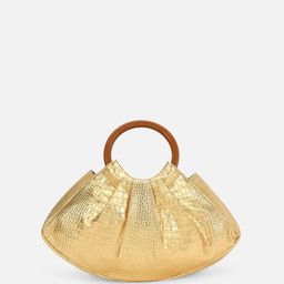 CARRY CITY Women Textured Half Moon Leather Handheld Bag-image-1