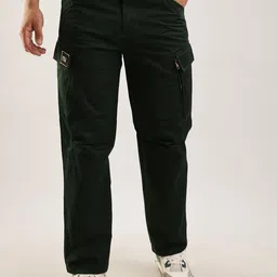 NEVER NEUD Heavy Air Men Cotton Relaxed Cargos Trousers-image-14