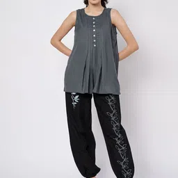 9rasa Printed Round Neck Top With Trousers Co-Ords-picture-10