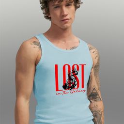 Uniplanet store Printed Scoop Neck Gym Vest UVM-LOST-GALAXY-SKBL-S-image-56