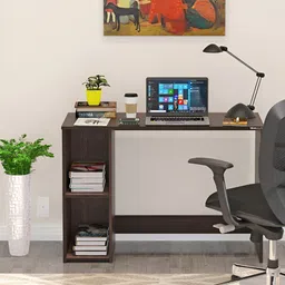 bluewud Brown Engineered Wood Storage Shelves Study & Computer Table-picture-15