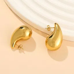 styledose Gold-Plated Sterling Silver Teardrop Shaped Drop Earrings-4