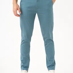 The Pant Project Men Tropical Turquoise Slim Fit Stretch Chinos-48