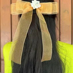 KALAKARI Gold Fabric Hair Accessory-image-5