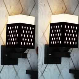 Gojeeva Black Wood Square Wall Lamps-picture-19