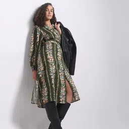 Vero Moda Ethnic Motifs Printed Bishop Sleeve Shirt Midi Dress-picture-26