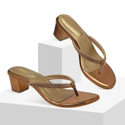 VKC DEBON Women Synthetic Embellished Block Pumps-19