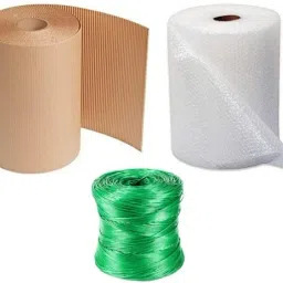 Bubble Wrap Roll with Brown Corrugated Paper Roll Plastic Rope 3 Combo Set Security Bag-image-71